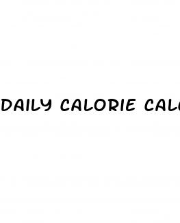 daily calorie calculator for weight loss