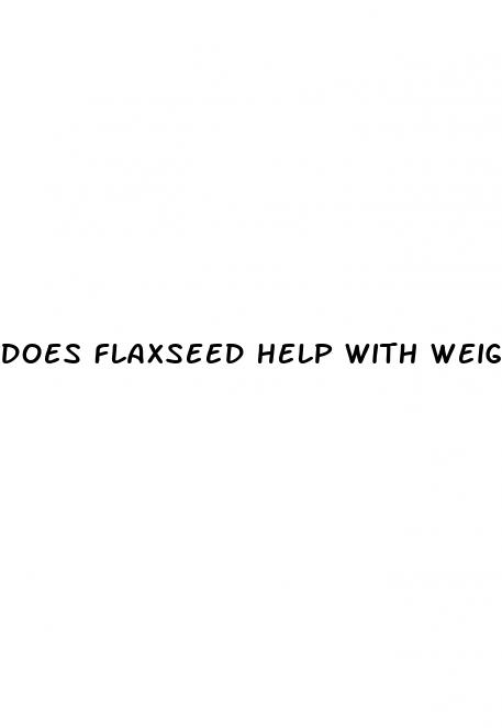 does flaxseed help with weight loss