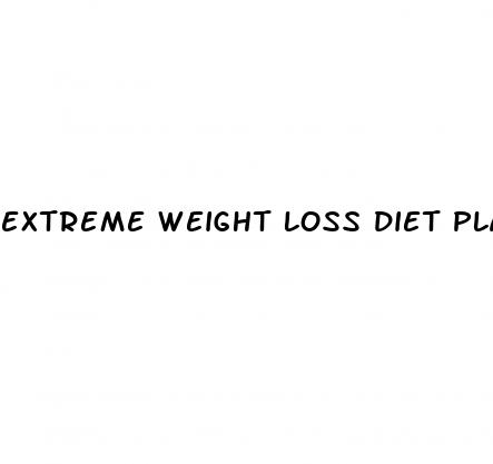 extreme weight loss diet plan pdf