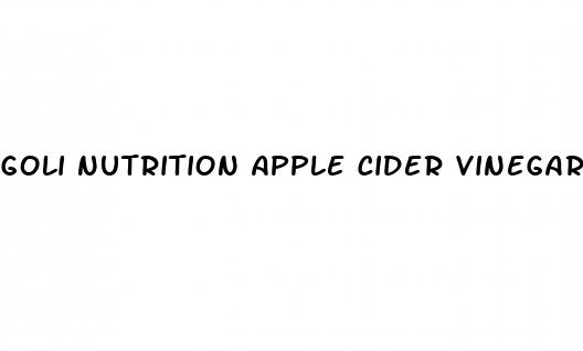 goli nutrition apple cider vinegar gummy