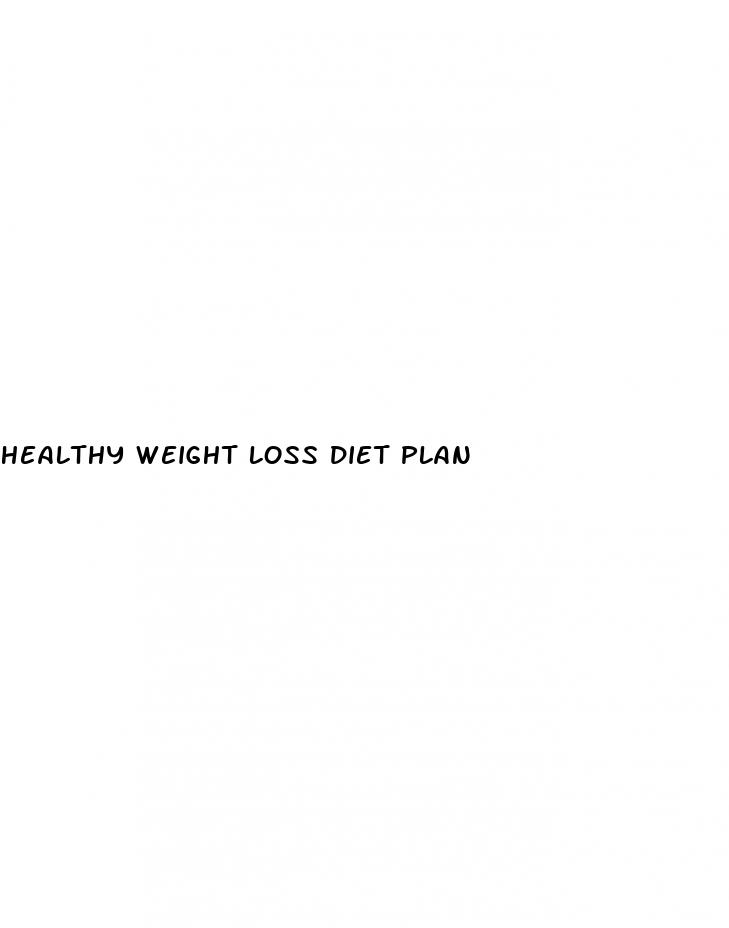 healthy weight loss diet plan