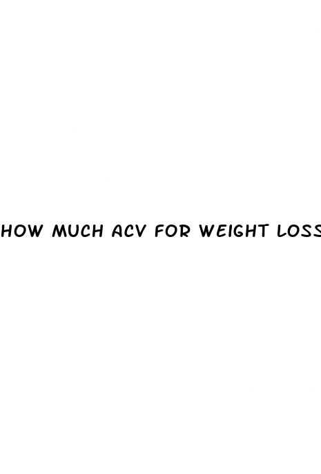 how much acv for weight loss