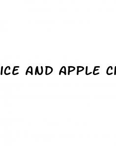 ice and apple cider vinegar