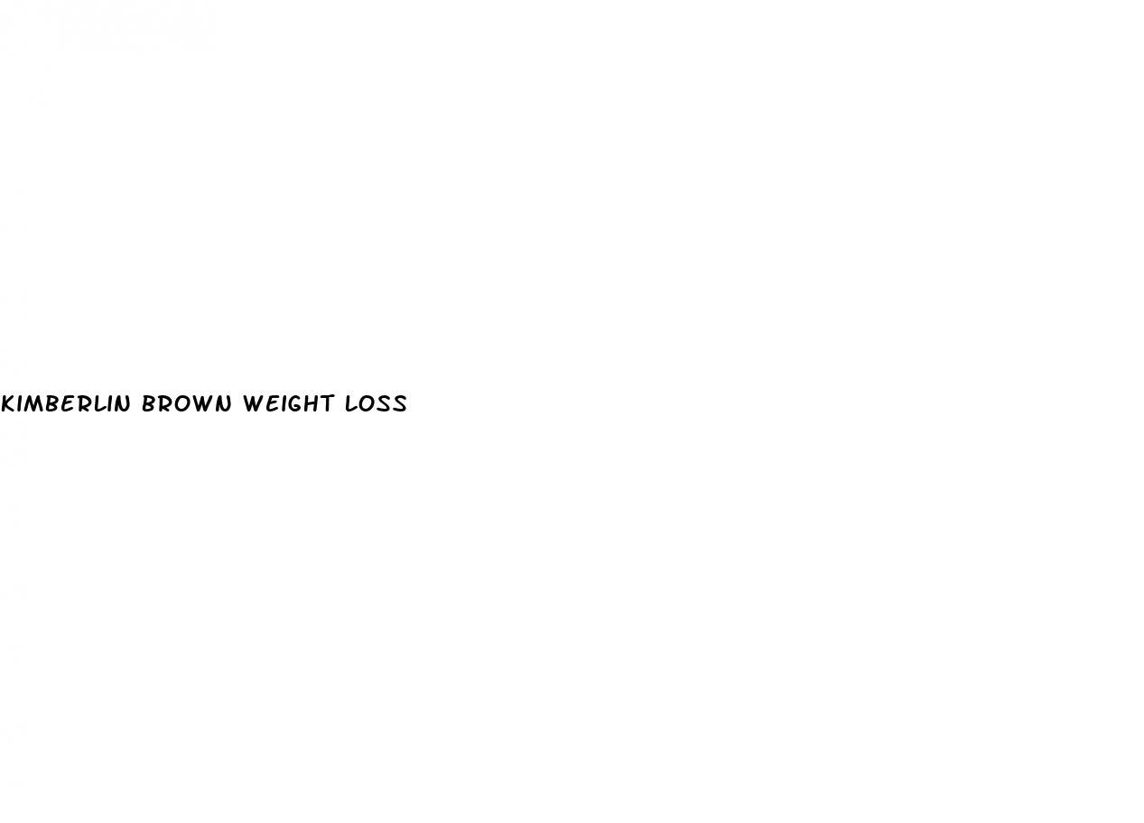 kimberlin brown weight loss