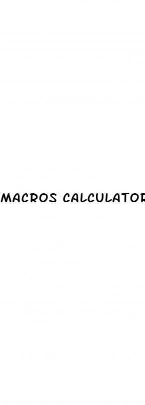 macros calculator for weight loss