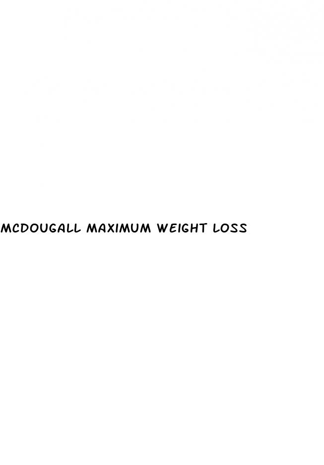 mcdougall maximum weight loss
