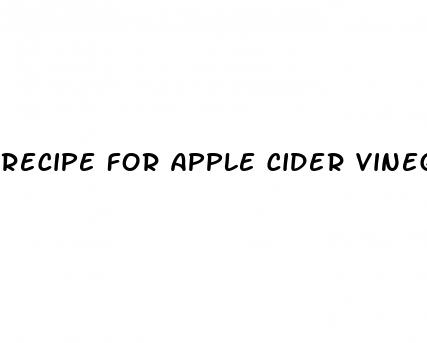recipe for apple cider vinegar weight loss