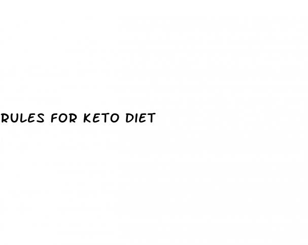 rules for keto diet