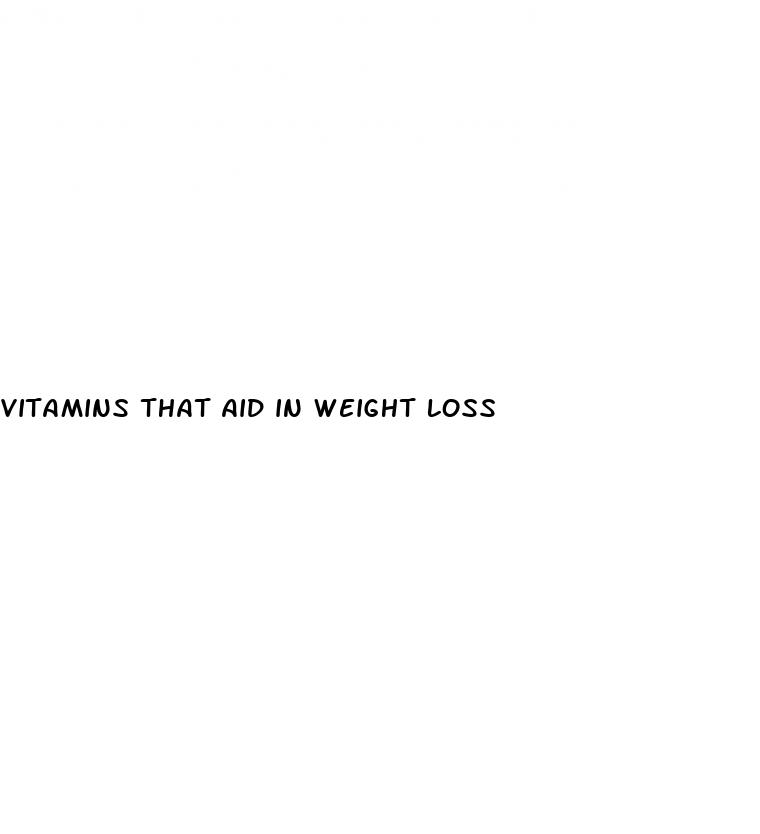 vitamins that aid in weight loss