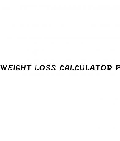 weight loss calculator percentage