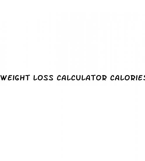 weight loss calculator calories