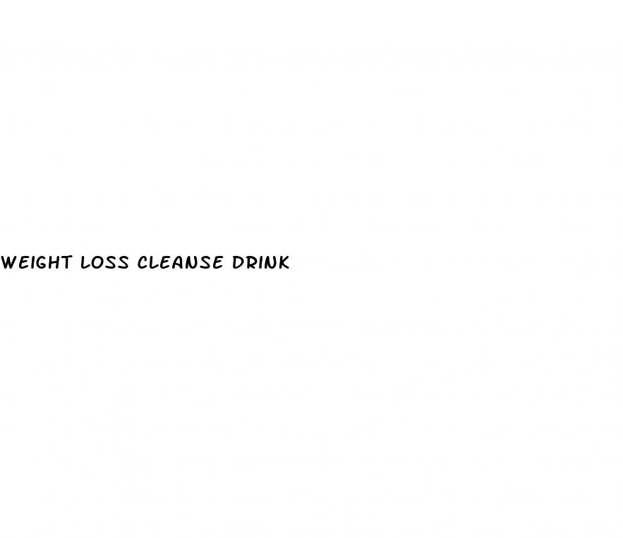 weight loss cleanse drink