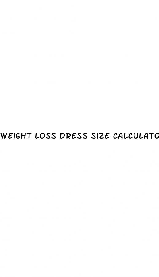 weight loss dress size calculator
