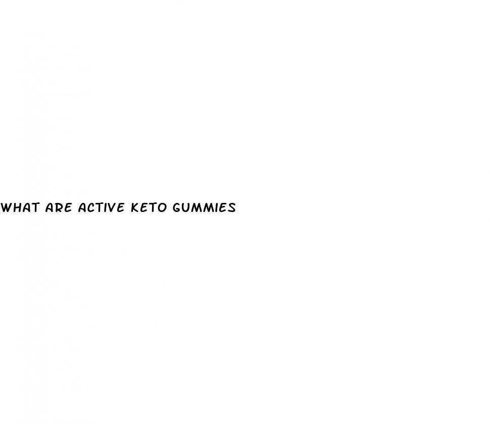 what are active keto gummies