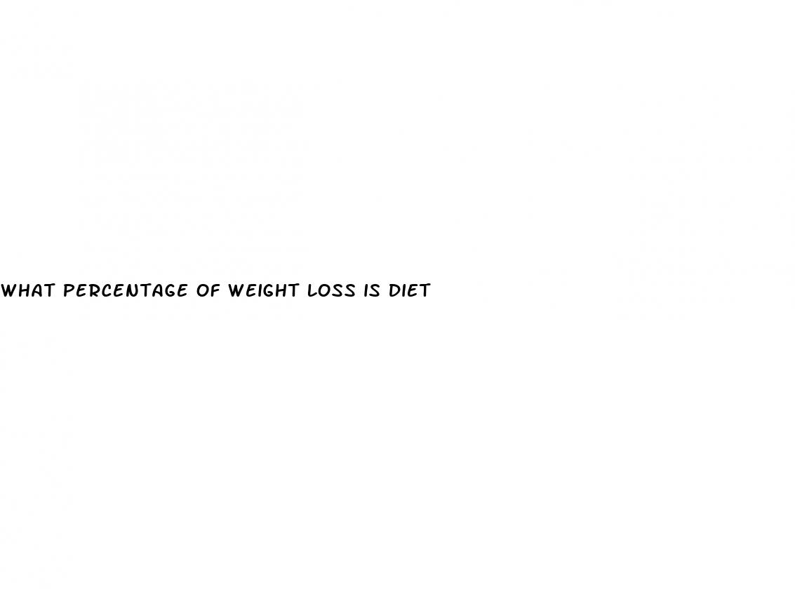 what percentage of weight loss is diet