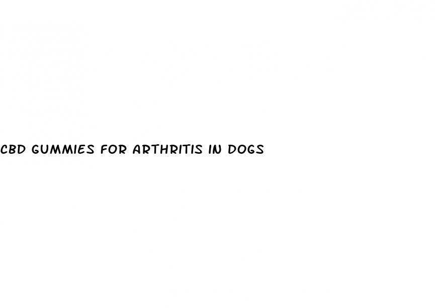 cbd gummies for arthritis in dogs