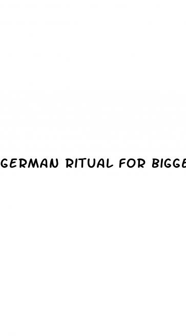 german ritual for bigger penis