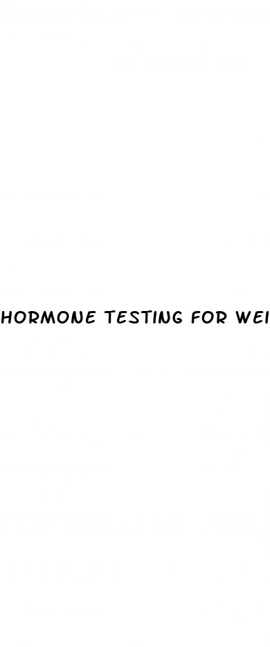 hormone testing for weight loss