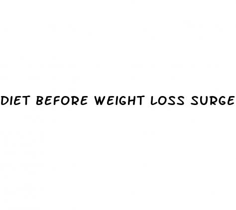 diet before weight loss surgery