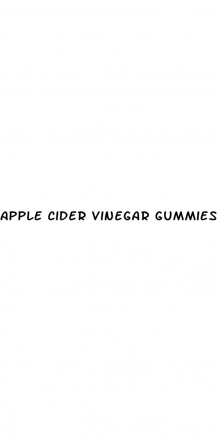 apple cider vinegar gummies blood sugar