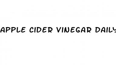 apple cider vinegar daily