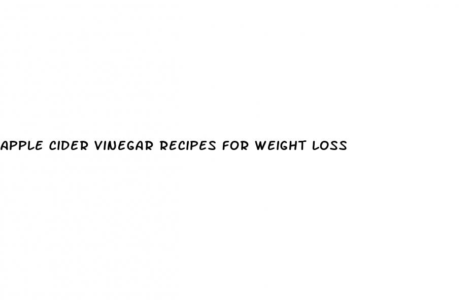apple cider vinegar recipes for weight loss