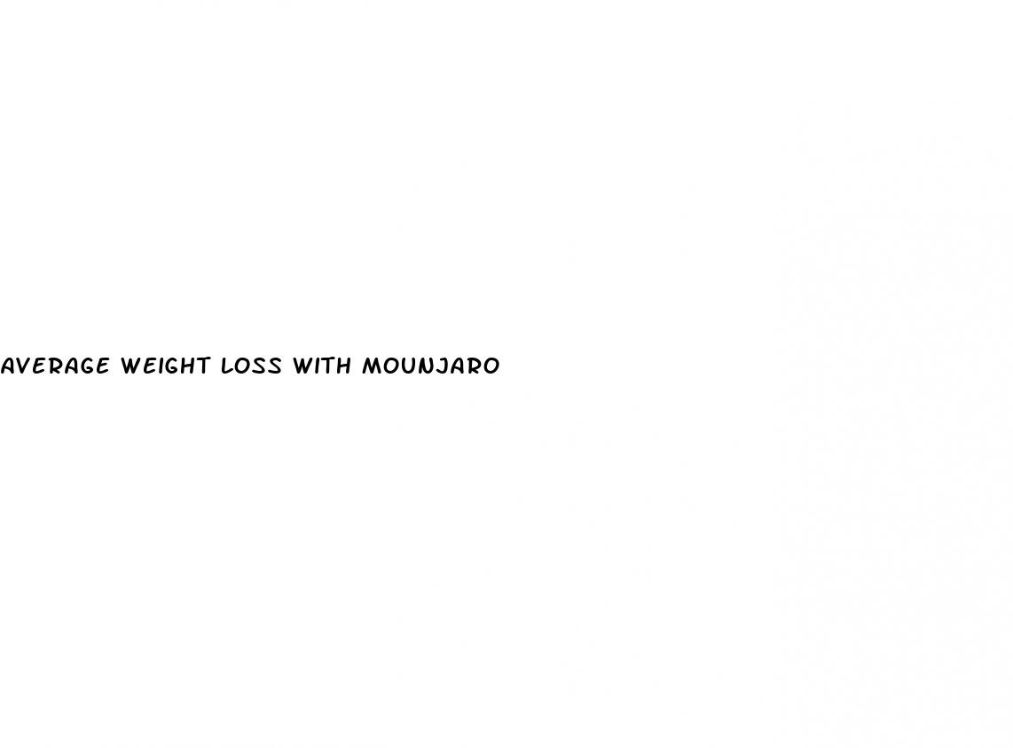 average weight loss with mounjaro