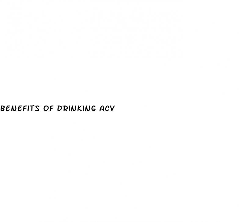 benefits of drinking acv