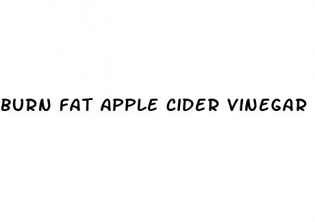 burn fat apple cider vinegar