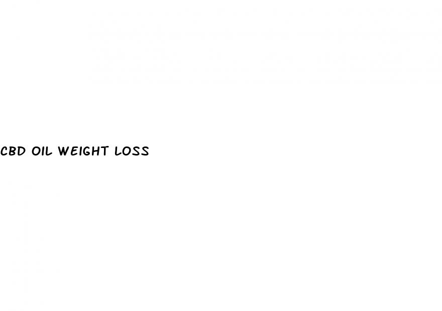 cbd oil weight loss