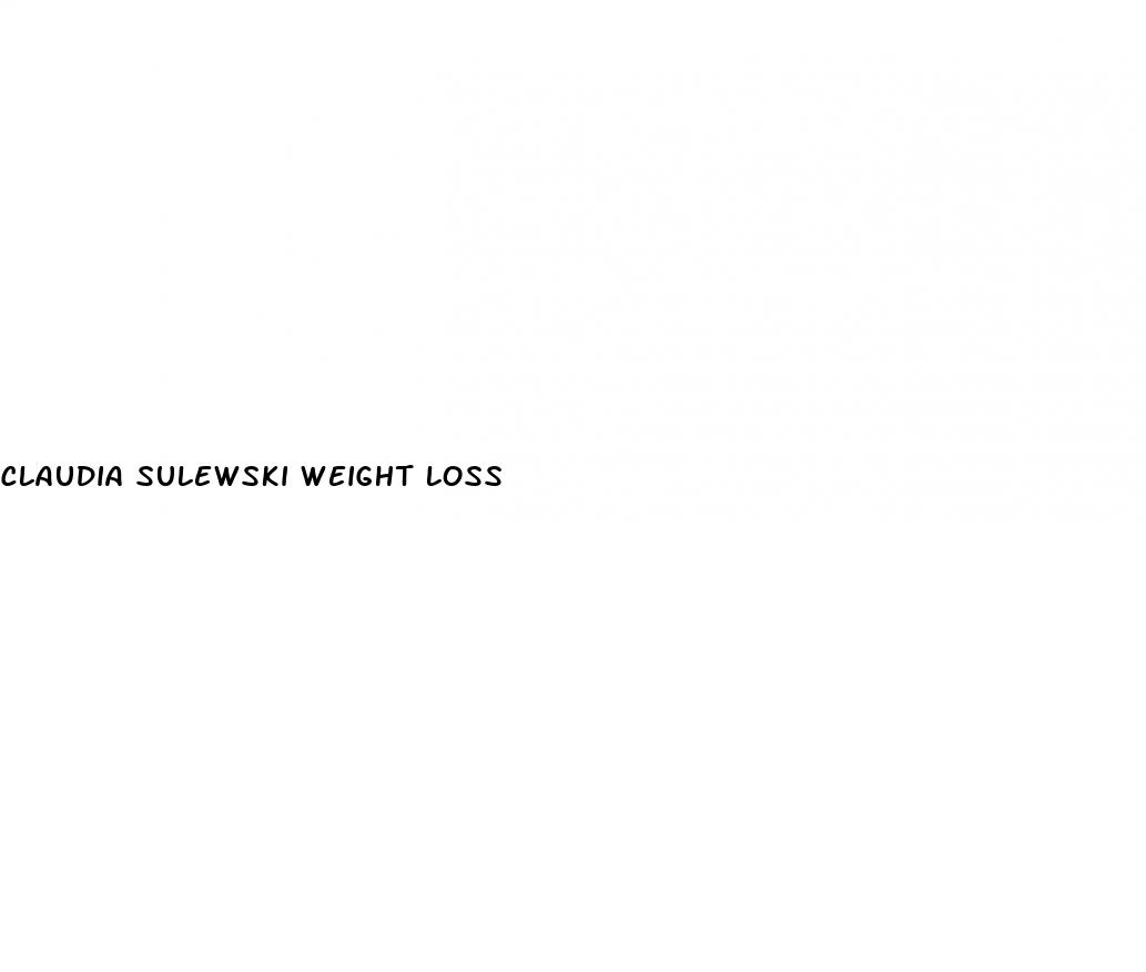 claudia sulewski weight loss
