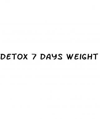 detox 7 days weight loss