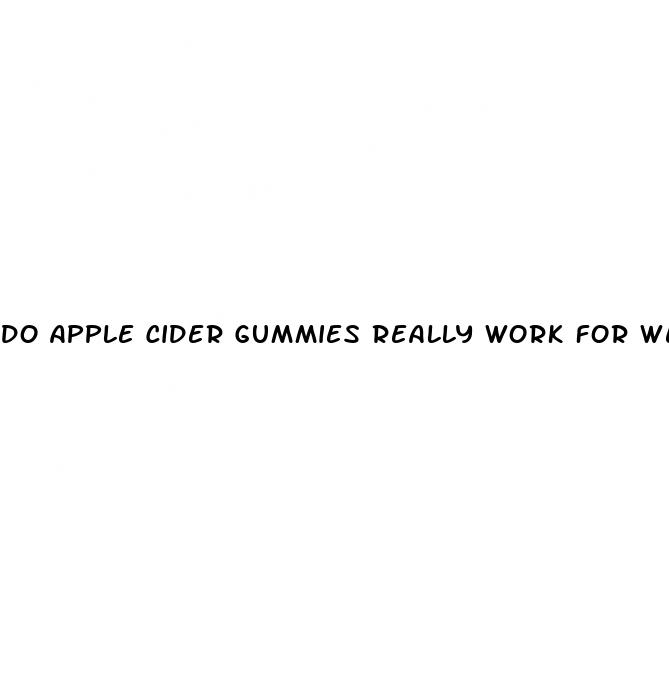 do apple cider gummies really work for weight loss