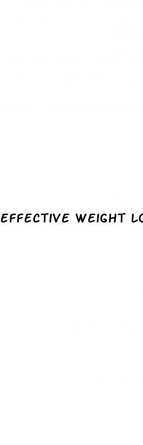 effective weight loss program