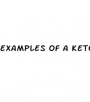 examples of a keto diet