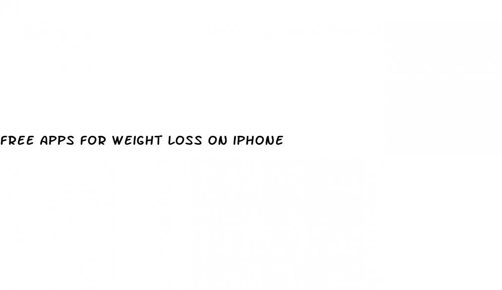 free apps for weight loss on iphone
