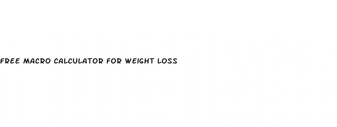 free macro calculator for weight loss