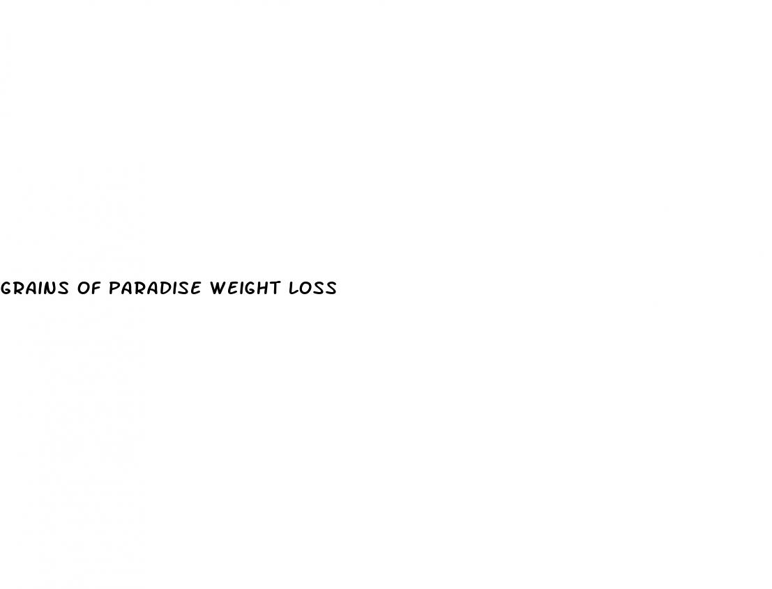 grains of paradise weight loss