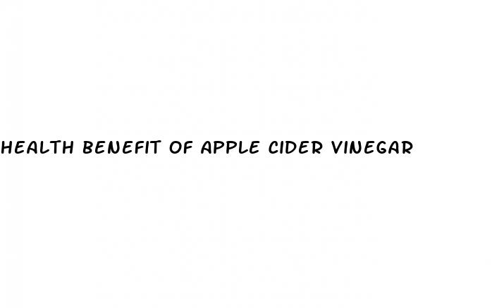 health benefit of apple cider vinegar