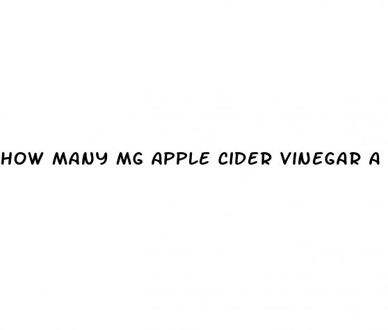how many mg apple cider vinegar a day