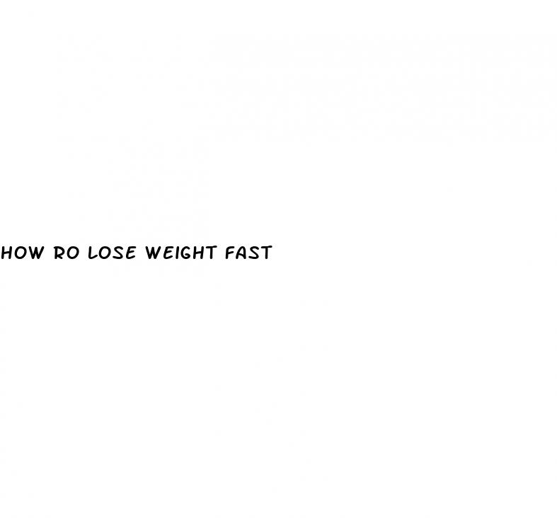 how ro lose weight fast