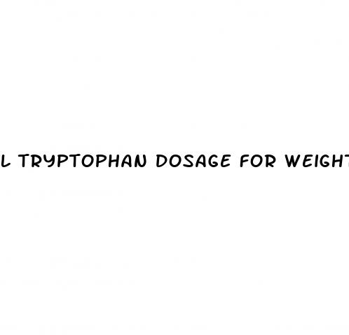 l tryptophan dosage for weight loss