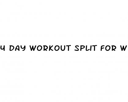 4 day workout split for weight loss