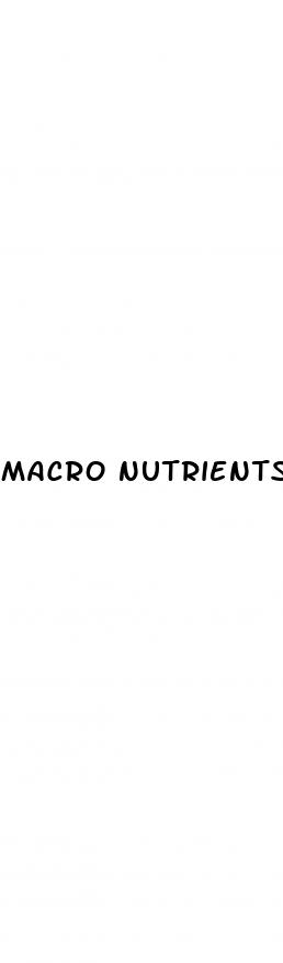 macro nutrients for weight loss
