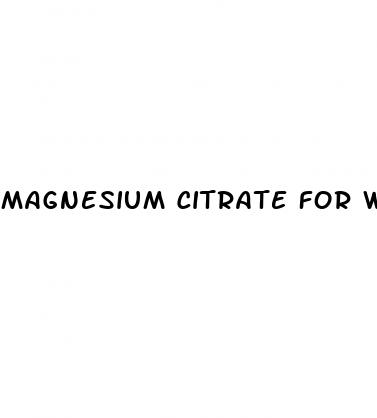 magnesium citrate for weight loss
