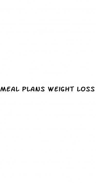 meal plans weight loss