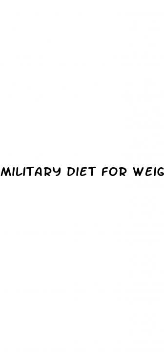 military diet for weight loss