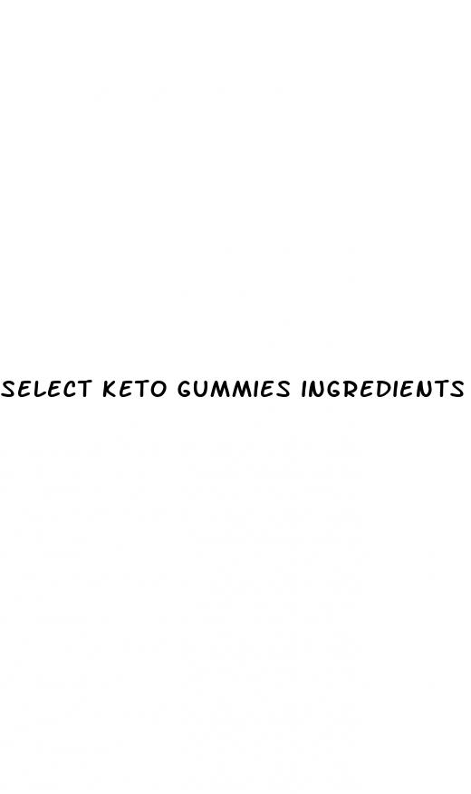 select keto gummies ingredients
