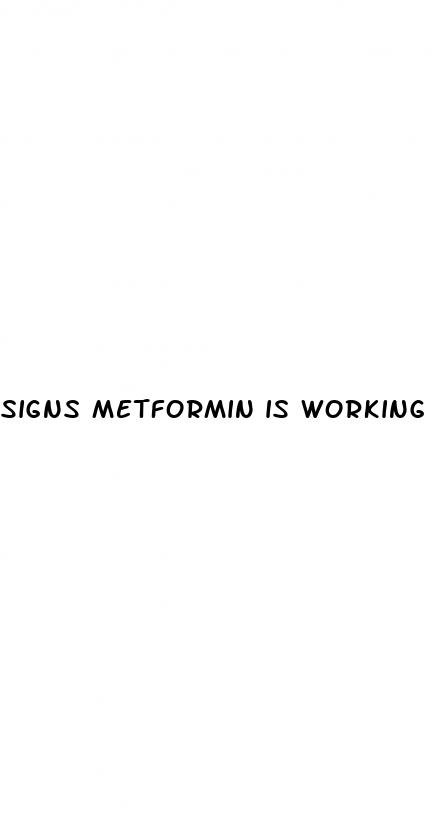 signs metformin is working for weight loss