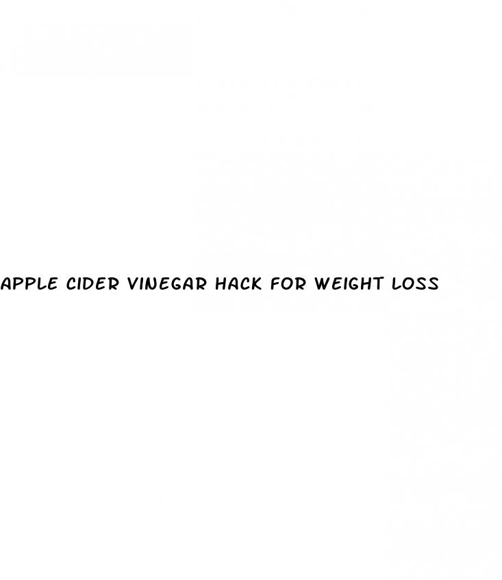 apple cider vinegar hack for weight loss